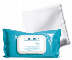 BIODERMA product photo, ABCDerm H2O Lingettes x60 baby skin care, cleansing wipes